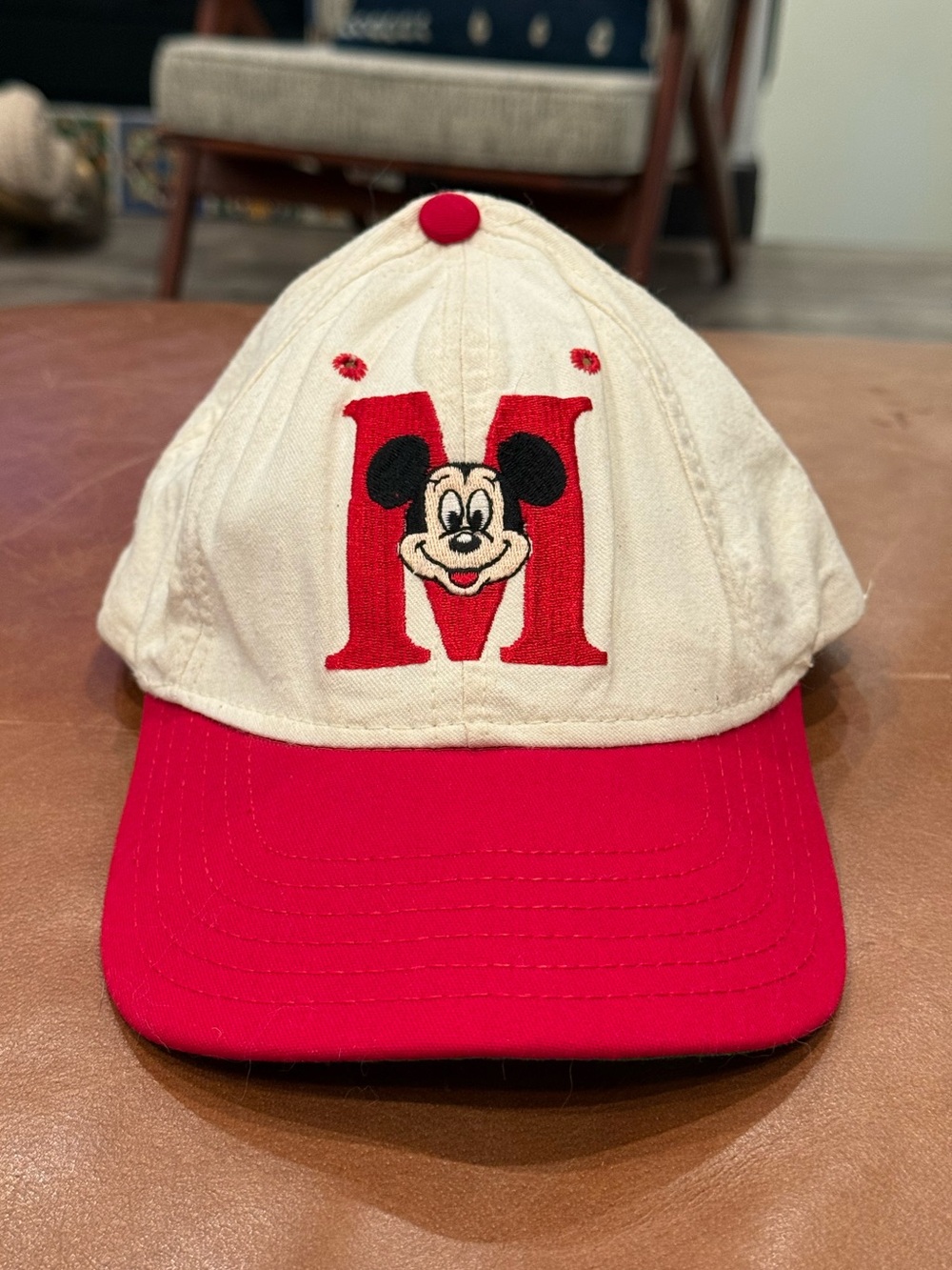 Vintage Disney Mickey Mouse M Logo Snapback Hat Made in USA